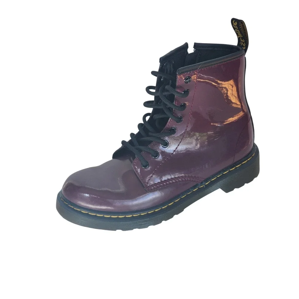 Dr. Martens 1460 Patent J Kids Boots Burgundy Purple 3.5 US AW004 SK 05 U